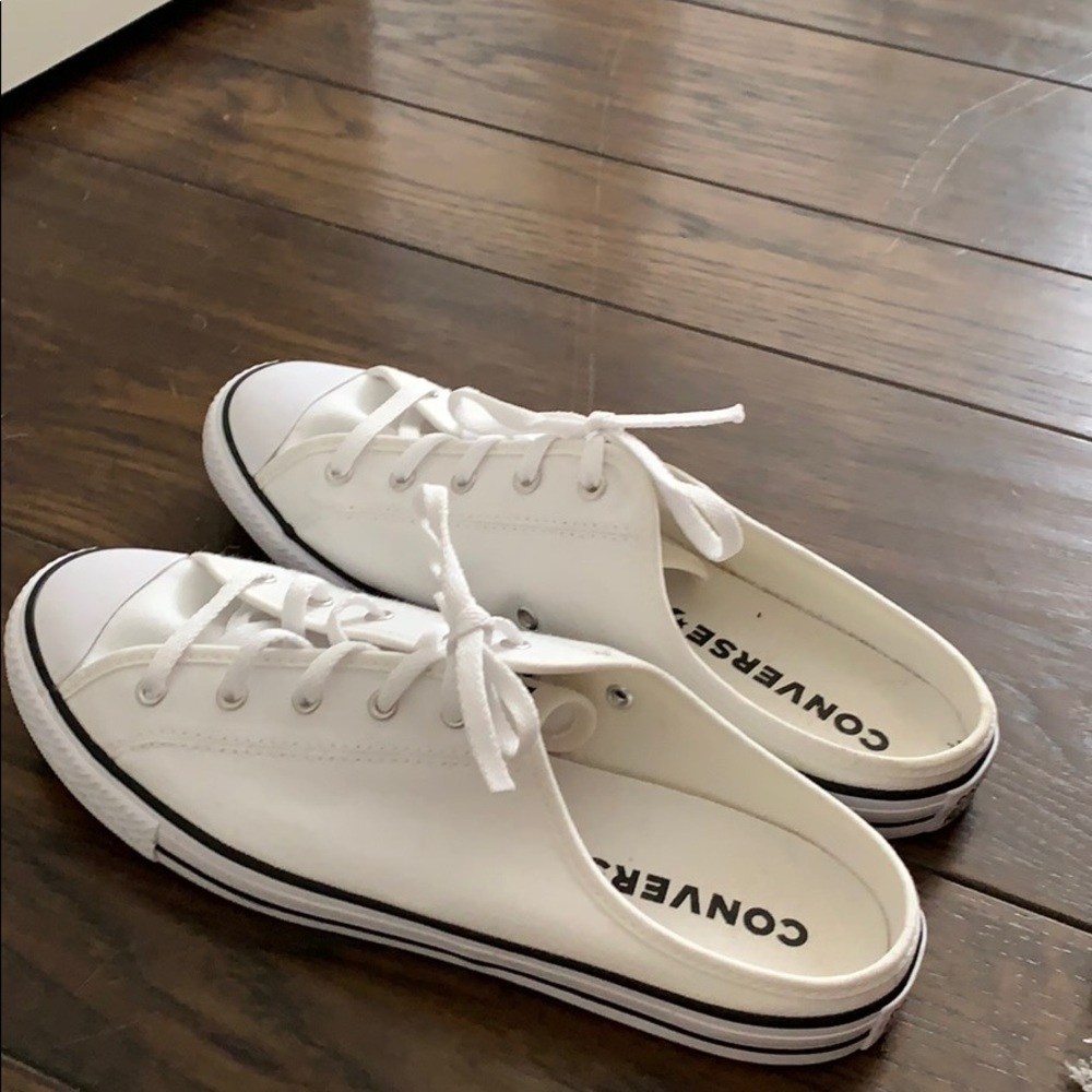 White slip ons
